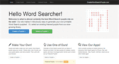 Desktop Screenshot of createwordsearchpuzzle.com